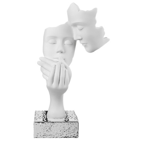 BONGELLI PREZIOSI SCULTURA COPPIA FACE ARGENTO