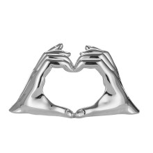 BONGELLI MANI CUORE 16X9 ARGENTO SENZA BASE