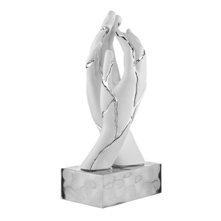 BONGELLI PREZIOSI SCULTURA MANI CREPE H 22CM BIANCO