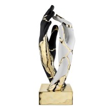 BONGELLI PREZIOSI SCULTURA MANI CREPE H 22CM  BIANCO E NERO