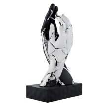 BONGELLI PREZIOSI SCULTURA MANI CREPE H 38CM BIANCO, NERO, ARGENTO