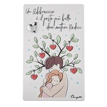 BONGELLI PREZIOSI QUADRETTO ABBRACCIO COPPIA ALBERO 11X7 CM