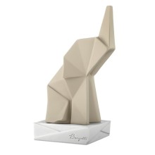 BONGELLI PREZIOSI SCULTURA ORIGAMI  H 16 CM  ELEFANTE NOCCIOLA E BIANCO