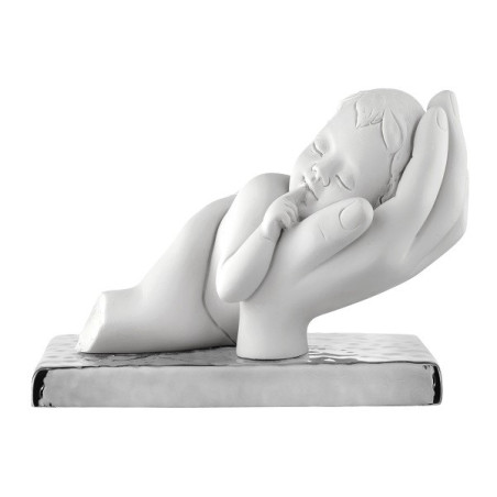 BONGELLI PREZIOSI BIMBO TRA LE  MANI 8X11CM ARGENTO
