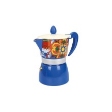 Brandani – Caffettiera Rosalia Blu 3 Tazze in Alluminio