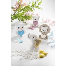 Bongelli Preziosi – Elefantino Celeste/Orecchie Bianche in Polvere di Marmo H15 cm