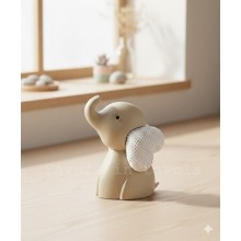 Bongelli Preziosi – Elefantino Nocciola/Bianco in Polvere di Marmo H15 cm