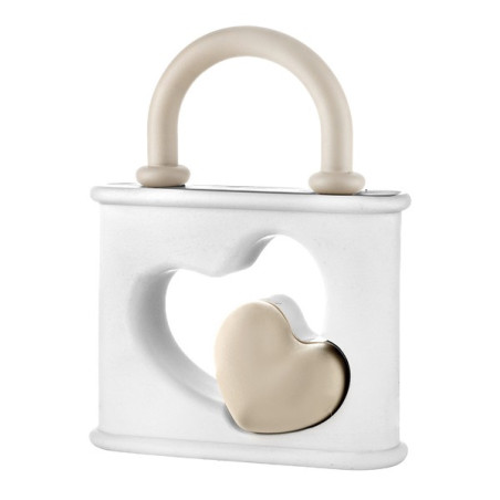 Bongelli Preziosi – Collezione Lucchetti – Lucchetto con Chiave in Polvere di Marmo 9×h11 cm