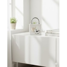 Bongelli Preziosi – Collezione Lucchetti – Lucchetto Bianco/Oro in Polvere di Marmo 9×h11 cm