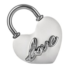Bongelli Preziosi – Collezione Lucchetti – Lucchetto Cuore LOVE in Polvere di Marmo 14×13 h cm
