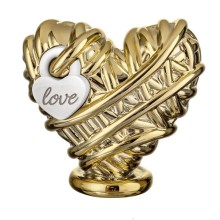 Bongelli Preziosi – Cuore Gomitolo con Lucchetto LOVE in Polvere di Marmo 8×8 cm – Oro