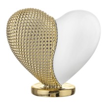 Bongelli Preziosi – Cuoricino Bianco e Oro in Polvere di Marmo 10×9 cm