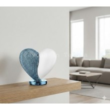 Bongelli Preziosi – Cuoricino Bianco e Celeste in Polvere di Marmo 19×18 cm