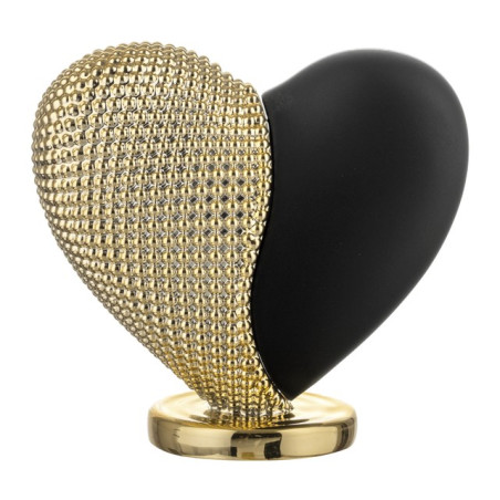 Bongelli Preziosi – Cuoricino Nero e Oro in Polvere di Marmo 19×18 cm
