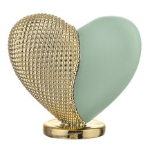 Bongelli Preziosi – Cuoricino Verde e Oro in Polvere di Marmo 19×18 cm