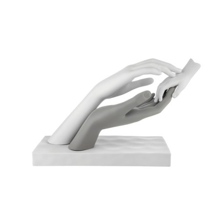 Bongelli Preziosi – Scultura “Carezza” 33×21 cm Bianco e Grigio