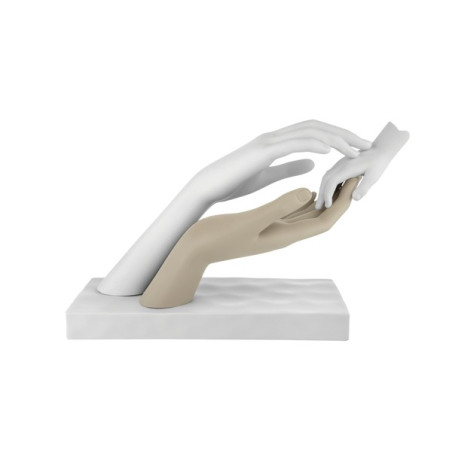 Bongelli Preziosi – Scultura “Carezza” 33×21 cm Bianco e Nocciola