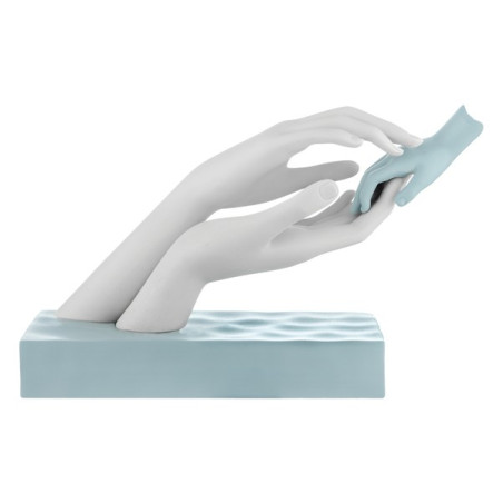 Bongelli Preziosi – Scultura “Carezza” 11×16 cm Bianco e Celeste