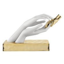 Bongelli Preziosi – Scultura “Carezza” 11×16 cm Bianco e Oro