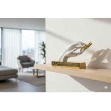 Bongelli Preziosi – Scultura “Carezza” 11×16 cm Bianco e Oro