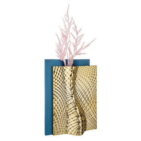 BONGELLI PREZIOSI – Vaso Collezione Ophis H 30 cm Blu e Oro
