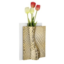 BONGELLI PREZIOSI – Vaso Collezione Ophis H 30 cm Bianco e Oro