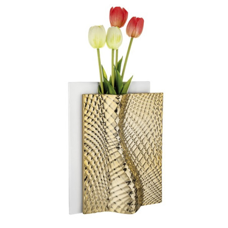 BONGELLI PREZIOSI – Vaso Collezione Ophis H 30 cm Bianco e Oro
