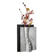 BONGELLI PREZIOSI – Vaso Collezione Ophis H 30 cm Nero e Argento