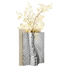 BONGELLI PREZIOSI – Vaso Collezione Ophis H 30 cm Nocciola e Argento