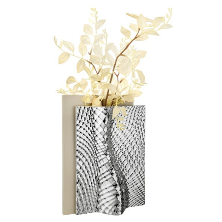 BONGELLI PREZIOSI – Vaso Collezione Ophis H 30 cm Nocciola e Argento