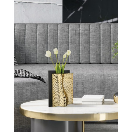 BONGELLI PREZIOSI – Vaso Collezione Ophis H 30 cm Nero e Oro