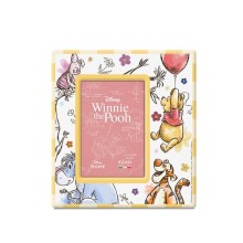 portafoto da tavolo Egan Winnie the Pooh 12x13 cm in ceramica gialla per foto 7x10
