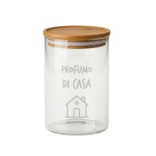 Barattolo in Vetro e Bamboo “PROFUMO DI CASA” – Egan Smile 850 ml | Favola in Tavola