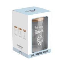 Barattolo in Vetro e Bamboo “YES, CHEF!” – Egan Smile 850 ml | Favola in Tavola