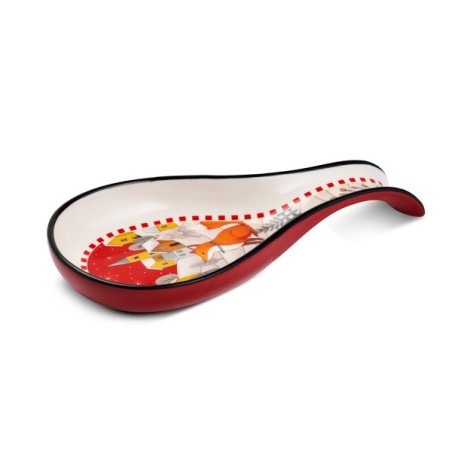 Poggiamestolo Egan Volpe Rossa 21x10 cm New Bone China | Favola in Tavola