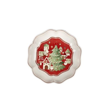 Brandani Ciotola Villaggio in Festa Porcellana 24.5x6 cm | Favola in Tavola