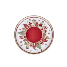 Brandani vassoio rotondo in metallo EPR da 22 cm della collezione Villaggio in Festa