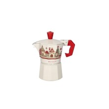 Brandani caffettiera 1 tazza in alluminio da 6x12x13h cm della collezione Villaggio in Festa