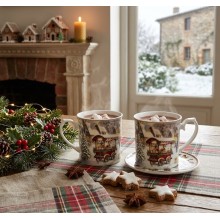 Brandani Set 2 Mug Borgo Goloso New Bone China 9,5x10h cm | Favola in Tavola