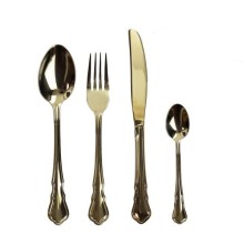 Brandani Set Posate Imperial Gold 16 Pezzi in Acciaio Inox
