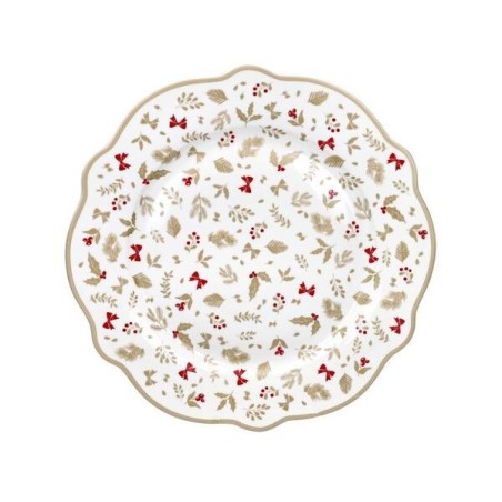 Brandani piatto panettone e portata da 31 cm della collezione Très Chic in New Bone China