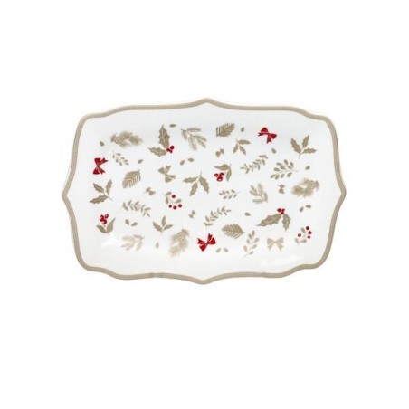 Brandani vassoietto rettangolare da 23x16 cm della collezione Très Chic in New Bone China