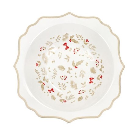 Brandani ciotola quadrata sagomata da 25x25x6,5h cm della collezione Très Chic in New Bone China