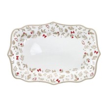 Brandani Vassoio Rettangolare "Très Chic" 36x24 cm in New Bone China
