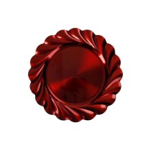 Brandani Set 8 Sottopiatti Onda Rosso 33 cm in Polipropilene