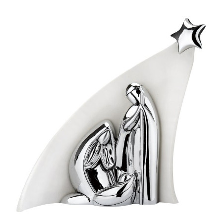 BONGELLI PREZIOSI PRESEPE STILIZZATO STELLA MARMORINO BIANCO E
