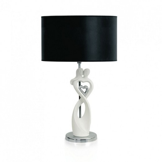 BONGELLI PREZIOSI LAMPADA INNAMORATI CUORE ARGENTO CAPPA NERA H55