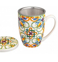 BRANDANI MUG MEDICEA GIGLIO NEW BON CHINA