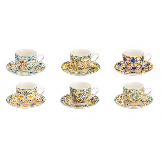 BRANDANI TAZZINA CAFFE MEDICEA SET 6 PZ NEW BONE CHINA