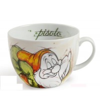 TAZZA TAZZONA COLAZIONE PISOLO PORCELLANA EGAN LINEA SETTE NANI DISNEY